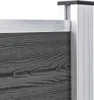 vidaXL Zaunelement Set WPC 872x105 cm Schwarz Produktbild-Vorschau 5