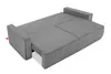 A gray sofa bed is shown from a high angle on a white background. Produktbild-Vorschau