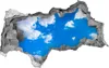Selbstklebender Loch-3D-Aufkleber 95x73 cm Wolken im Himmel Produktbild-Vorschau 1