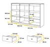 Komoda 120 Cm Dąb Wotan / Antracyt 3 Szuflady, 3 Drzwi, 3 Podgląd zdjęcia produktu 6