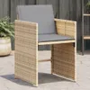 Möbel Gartenstühle mit Kissen 4 Stk. Beigemischung Poly Produktbild-Vorschau 1
