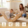COSTWAY Drevený lezecký oblúk s vankúšmi, Montessori Náhľad obrázku produktu 8