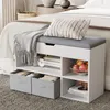 Mondeer Banc à chaussures avec assise, rangement pour Voir les images du produit 9