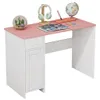 Incantevole scrivania per bambine in bianco con piano rosa Anteprima dell’immagine prodotto 1
