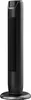 A black tower fan shown from a side angle on a white background. Voir les images du produit