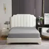 Prześcieradło satynowe 200x220 cm z gumką, szare, 100% Podgląd zdjęcia produktu 1