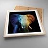 Gerahmtes Poster - Rahmen in heller Eiche - Bunt Elefant Produktbild-Vorschau 3