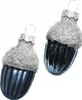 Christbaumschmuck Eicheln 4cm Glas 12 Stück - Nachtblau / Produktbild-Vorschau 5