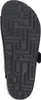 The sole of a black sandal is shown from an underneath view. Produktbild-Vorschau