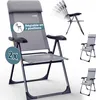 CASARIA® 2x Chaises de jardin pliantes Gris en aluminium Voir les images du produit 1