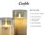 Candela Lights LED Kerzenglas 3er Set Grau Echtwachs inkl. Produktbild-Vorschau 7