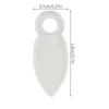 A white, oval-shaped object with a loop at the top, shown against a white background with measurement indicators. Náhled obrázku produktu