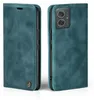 A teal flip case for a smartphone is shown from the front and side. Produktbild-Vorschau