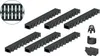 A collection of drainage channels and accessories arranged on a white background. Produktbild-Vorschau