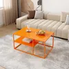 Stolik kawowy 'Solund' stalowy 90 x 60 x 45 cm pomarańczowy Podgląd zdjęcia produktu 3
