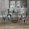 4x kuchyňská židle jídelní židle z KOVU sedák ze dřeva Náhled obrázku produktu 8