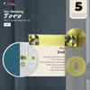 A product image showcasing a door handle set with descriptive text and a warranty. Produktbild-Vorschau