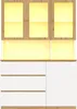 Merax Glasvitrine, mit LED-Beleuchtung, 3 Schubladen, 4 Produktbild-Vorschau 8