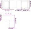 vidaXL Armadio SKI Marrone miele 80 x 80 x 60 cm Legno di Anteprima dell’immagine prodotto 8