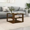 vidaXL Konferenční stolek hnědý dubový vzhled 58x58x40 cm Náhled obrázku produktu 2