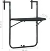 vidaXL Tavolo sospeso da balcone nero 60x64x83,5 cm in Anteprima dell’immagine prodotto 11