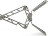 A close-up shot of a metal barbecue tong with a serrated edge and a spatula-like end, against a white background. Podgląd zdjęcia produktu
