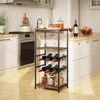 Iropro 5 Etagen Freistehendes Weinregal mit Glashalter und Produktbild-Vorschau 4