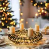 3.06 Metall LED Adventskranz in gold - Ø 32 cm - Kranz mit Produktbild-Vorschau 8