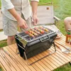 Koffergrill Holzkohle klappbar, Campinggrill Edelstahl, BBQ Produktbild-Vorschau 1
