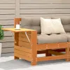 vidaXL Gartensofa mit Armlehne und Kissen Wachsbraun Produktbild-Vorschau 2