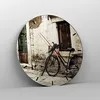 Wanduhr - Rund - Glasuhr - Straße Fahrrad Stadt Ruinen - Produktbild-Vorschau 4