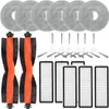 A collection of cleaning accessories for a robot vacuum cleaner, including mop pads, brushes, and filters, laid out on a white background. Anteprima dell’immagine prodotto