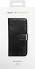 The image shows the packaging of a black phone wallet for a Samsung Galaxy S22. Produktbild-Vorschau