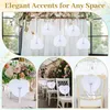 Weiß Papier Handfächer Herzform Hochzeit Gästegeschenk (48 Produktbild-Vorschau 4
