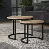 AnLi Style Beistelltisch-Set/2 runde/halbrunde Gestelle Produktbild-Vorschau 3