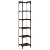 Libreria 6 ripiani effetto rovere marrone 40x30x188cm Anteprima dell’immagine prodotto 1