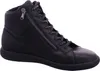 A black high-top sneaker with laces and a side zipper. Anteprima dell’immagine prodotto