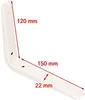 KOTARBAU® Konzola z ocelového plechu 120 x 150 mm Bílá Náhled obrázku produktu 5