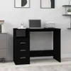 vidaXL Písací stôl so zásuvkami čierny 102x50x76 cm z Náhľad obrázku produktu 2