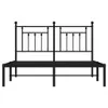 vidaXL Struttura letto con testiera in metallo nero 140x200 Anteprima dell’immagine prodotto 6