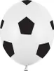 Palloncini 30cm calcio set di 6 palloncini bianchi/neri Anteprima dell’immagine prodotto 1