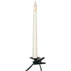 A single white LED candle light with a clip base and green wire, isolated on a white background. Podgląd zdjęcia produktu