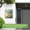 banjado Design Briefkasten Stahl silber mit Zeitungsfach Produktbild-Vorschau 5