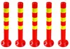 5er Set  Absperrpfosten Kunststoff - 72,5cm reflektierend | Produktbild-Vorschau 1