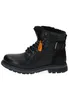 A black leather boot with laces and a buckle. Anteprima dell’immagine prodotto