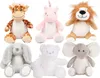 A collage of six different stuffed animals. Produktbild-Vorschau