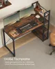 A modern home office setup with a desk, monitors, and accessories. Produktbild-Vorschau