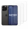 A smartphone and screen protectors are displayed against a white background. Produktbild-Vorschau