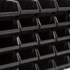 A wall of black storage bins. Anteprima dell’immagine prodotto