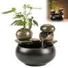 Keramik Zimmerbrunnen „Stein Rhythmus“ 17 cm, Zen Produktbild-Vorschau 1